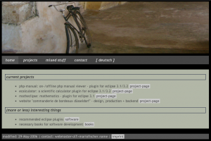 website 2005 Website á la 2005