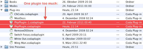 Multiple PHP-Plugins installed