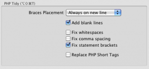 PHPtidy settings 3.0 PHPtidy settings 3.0