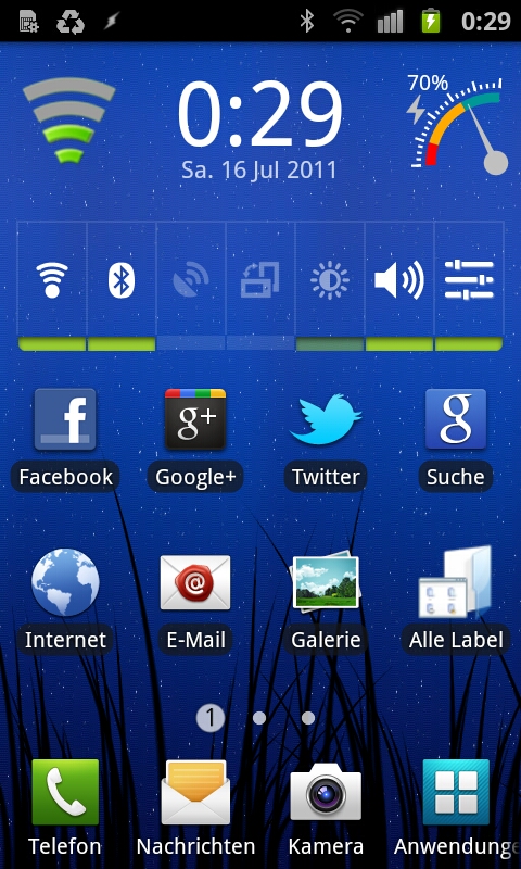 Galaxy SII Homescreen